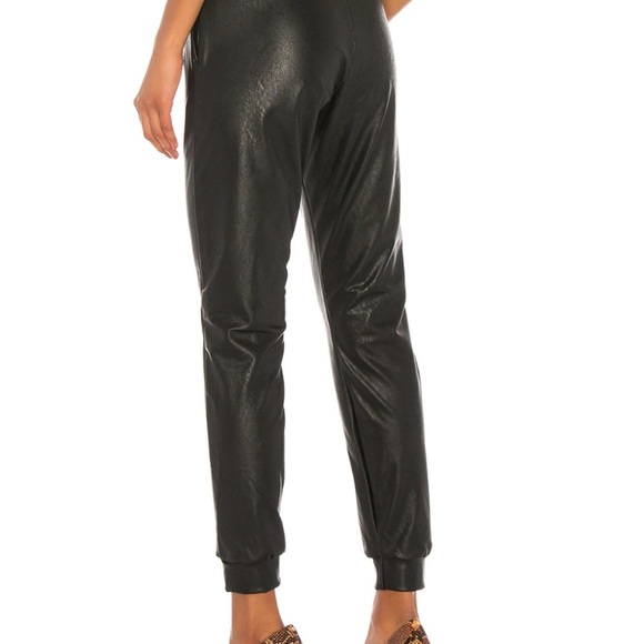 Commando Faux Leather Jogger in Black - Picture 2 of 5